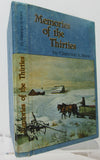 Memories Of The Thirties  By: Clarence A. Boon ( Signed )